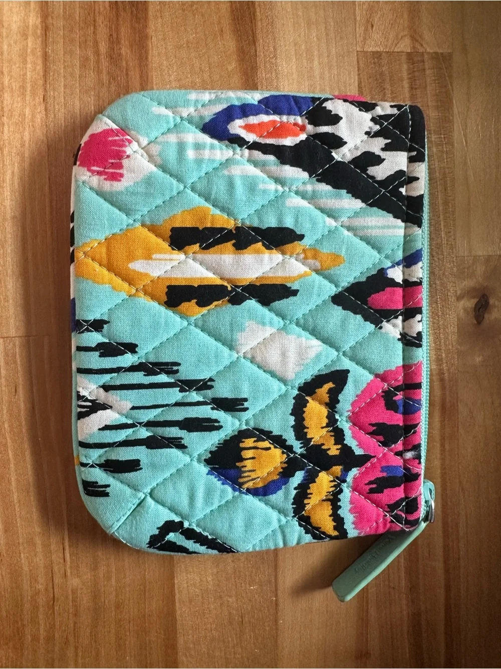 Vera Bradley Teal Quilted Small Zip Pouch